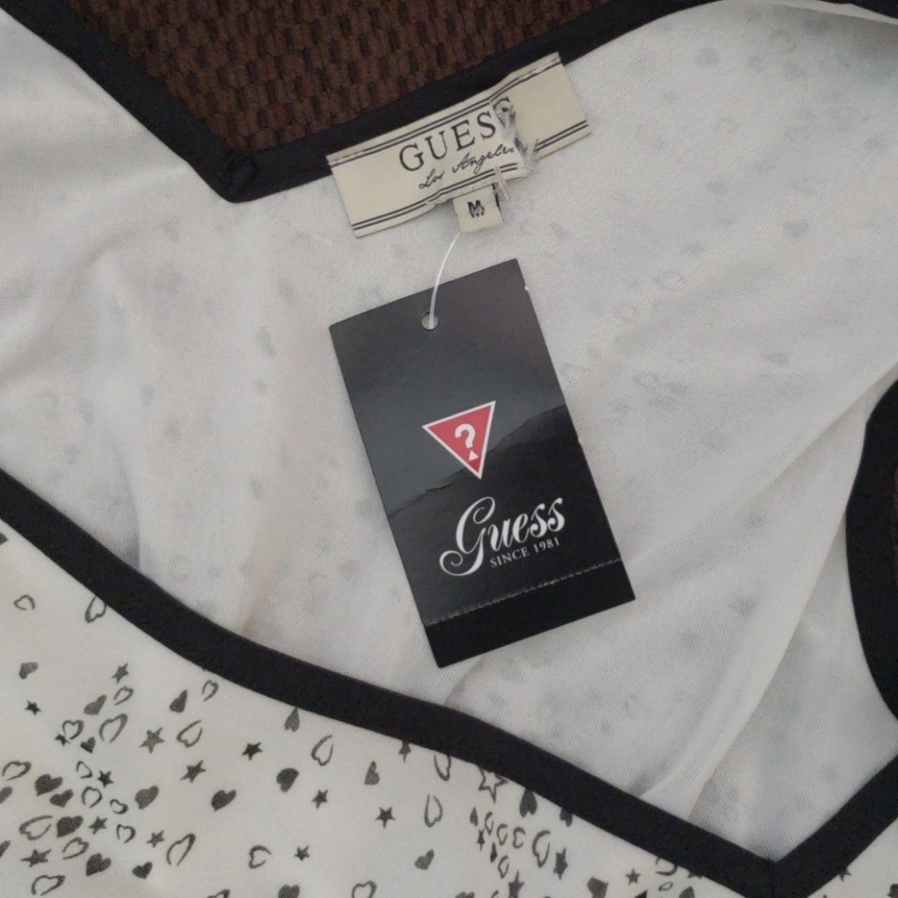 NEW GUESS WOMENS BLACK AND WHITE DRESS SZ M - Picture 7 of 8
